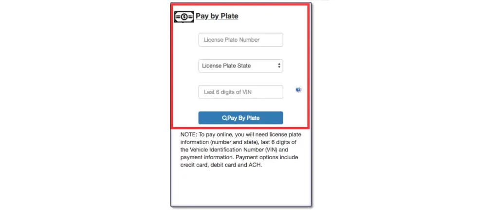 Pay-By-Plate-Online