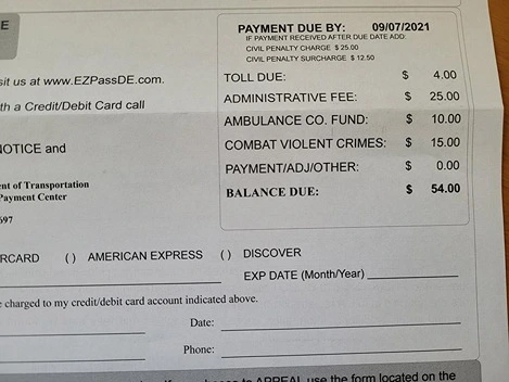 Payment Due Bill screenshot